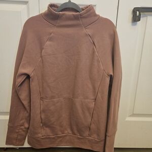 Fabletics Mauve Dusty Rose Funnel Neck Pullover